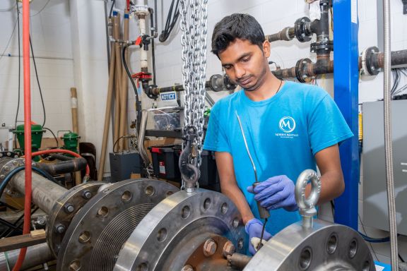 Man working on machine